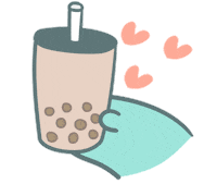 404444error love tea bubble tea 珍珠奶茶 Sticker