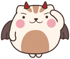 eyedbear0319 cat lovely dango eyedbear Sticker
