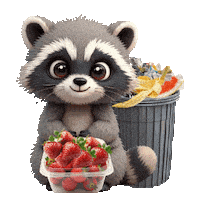 Cute Raccoon Sticker