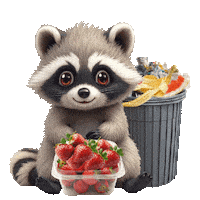 Cute Raccoon Sticker