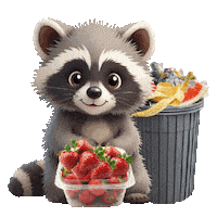 Cute Raccoon Sticker