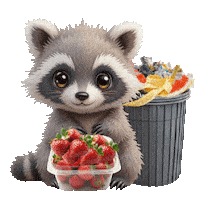 Cute Raccoon Sticker