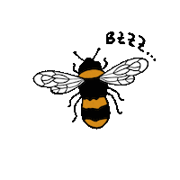 brunafrog tattoo bee noise abelha Sticker