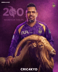 Sunil Narine Goat GIF