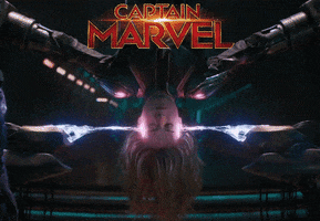 flying captain marvel GIF
