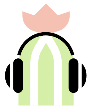 CactusCityUK dancing headphones cactus gir Sticker