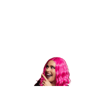 thewealthyqueenmovement point pink hair sequins wq Sticker