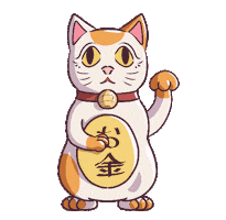silvereeps cat gato coin luck Sticker