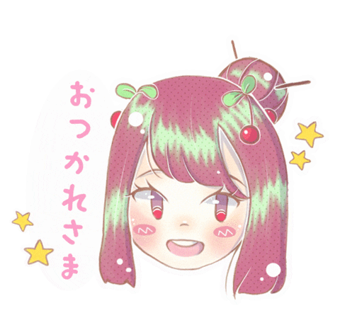 Saitamon giphyupload kawaii good job かわいい Sticker