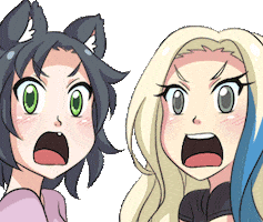 Cat Girl What Sticker by Jin