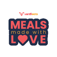 ventiieats love home delivery sushi Sticker