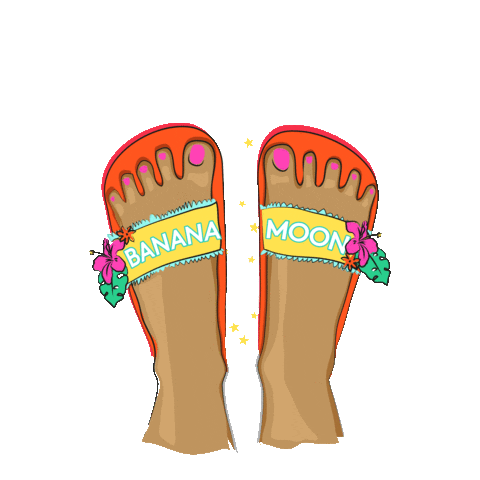 flip flop beach Sticker by Banana Moon