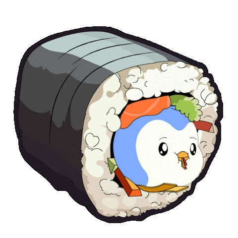 Hungry Om Nom Sticker by Pudgy Penguins