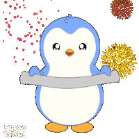 Happy New Year Penguin Sticker by Pudgy Penguins