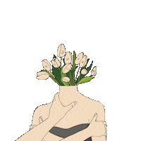 eweeillustration happy dance party flower Sticker