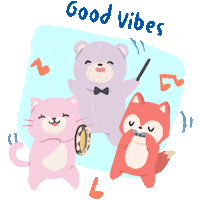Happy Good Vibes Sticker by Cubcoats