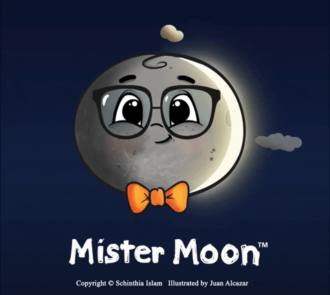 MisterMoonSeries giphyupload moon adorable starry night GIF