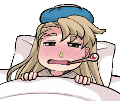 Sick In Bed Sticker by Jin