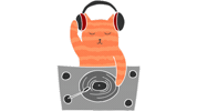 Cat Scratching Sticker by youmotion.com