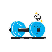 tired gym Sticker by thomas slater