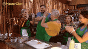 high five celebration GIF by MasterChefAU
