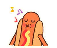 Hotdog Whistle Sticker by Polygonal Mind