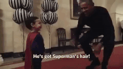 he's got superman's hair GIF by Obama