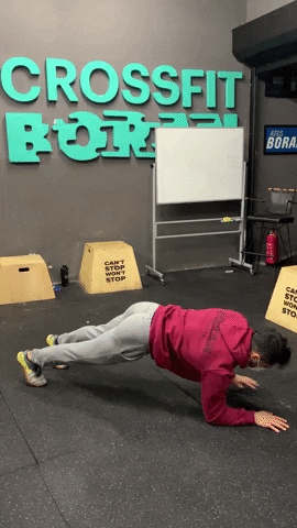 Plank To Push Up GIF by Crossfit Boran