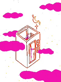 Space Love Sticker by Melinda Mouzannar