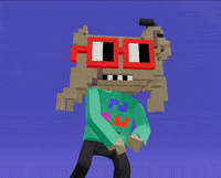 nounish dance glasses nouns nounish GIF