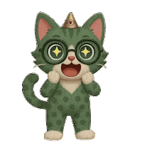 Cute Cat Wow Sticker