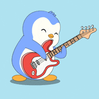 Happy Rock On GIF by Pudgy Penguins