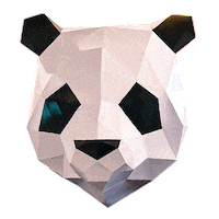 Panda Polygon Sticker by 43einhalb