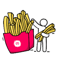Eating Sticker by Amo Ofertas Oficial