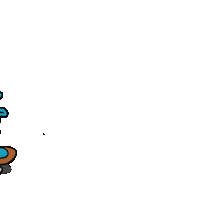 Nolart happy cartoon blue character Sticker