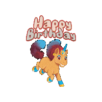 Happy Birthday Sticker by Afro Unicorn