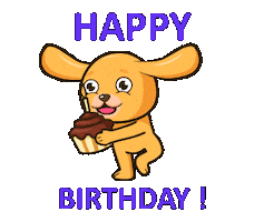 Happy Birthday Dancing Sticker by KingPuppy