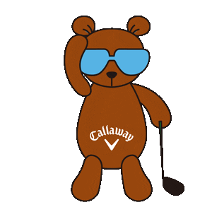 love_callaway golf bear golfer 熊 Sticker