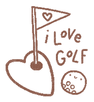 Heart Golf Sticker by Catharina Stewart