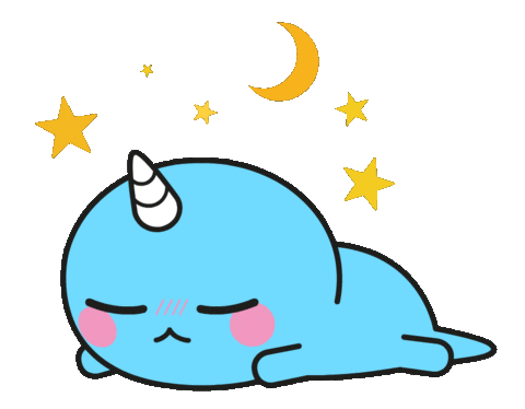 Tired Good Night Sticker by Naru Naru