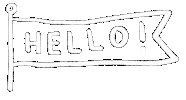 Illustration Hello Sticker