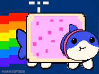 Cat Rainbow GIF