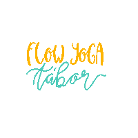 flowyoga text magyar magyargif tabor Sticker