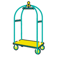 marketingcarttec hotel carro cart luggage Sticker