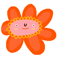 Happy Flower Sticker by Linzie Hunter