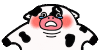 guguguhk no sad cry cow Sticker