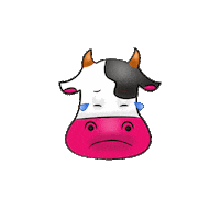 zizaart sad crying cry cow Sticker