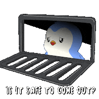 Scared Penguin Sticker by Pudgy Penguins