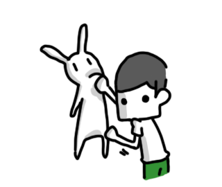 punch rabbit Sticker by nothingwejun