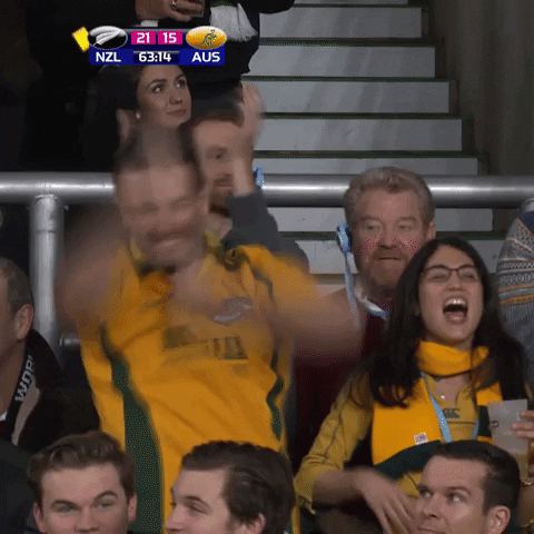 Rugby World Cup Reaction GIF by World Rugby